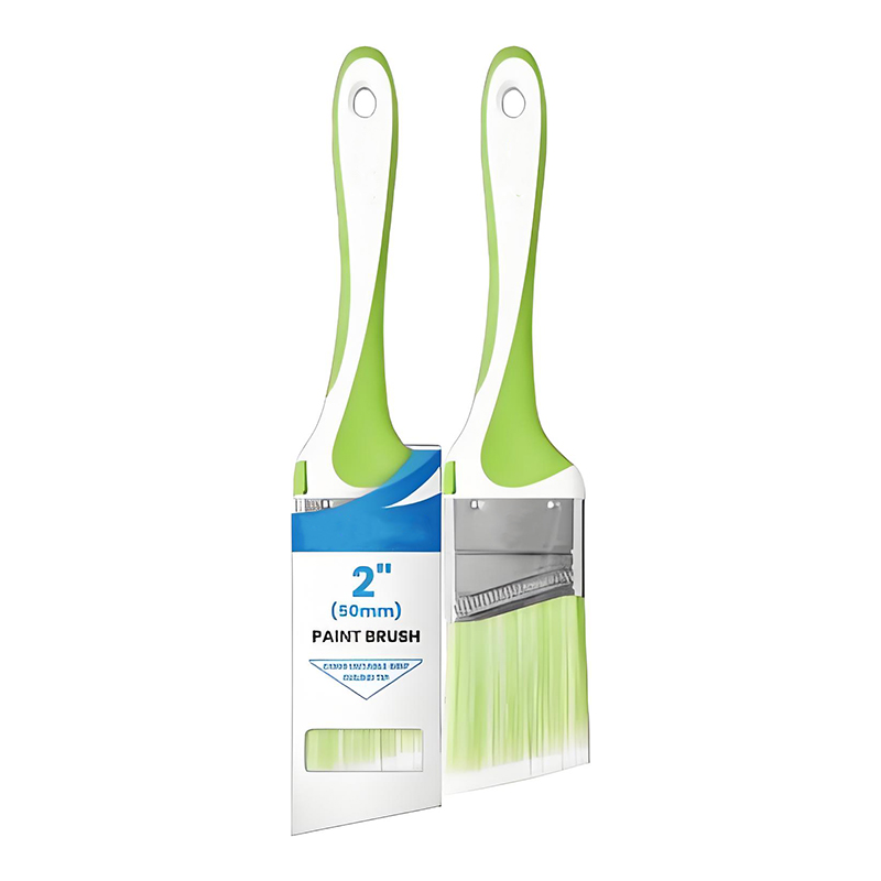 Angled Rubber Coated Handle Paint Brush Angled Rubber Coated Handle Paint Brush