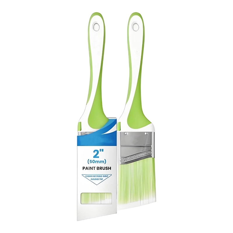 Angled Rubber Coated Handle Paint Brush